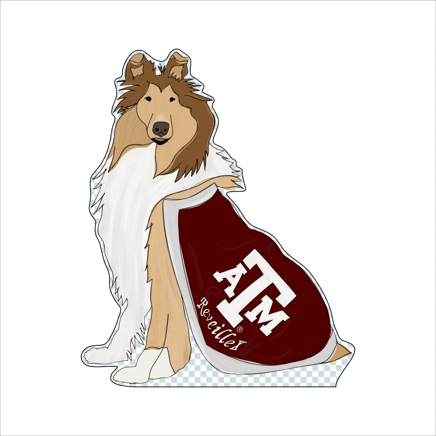 MSH-047 Texas A&M Dog | 0.75in. Acrylic Cutout |