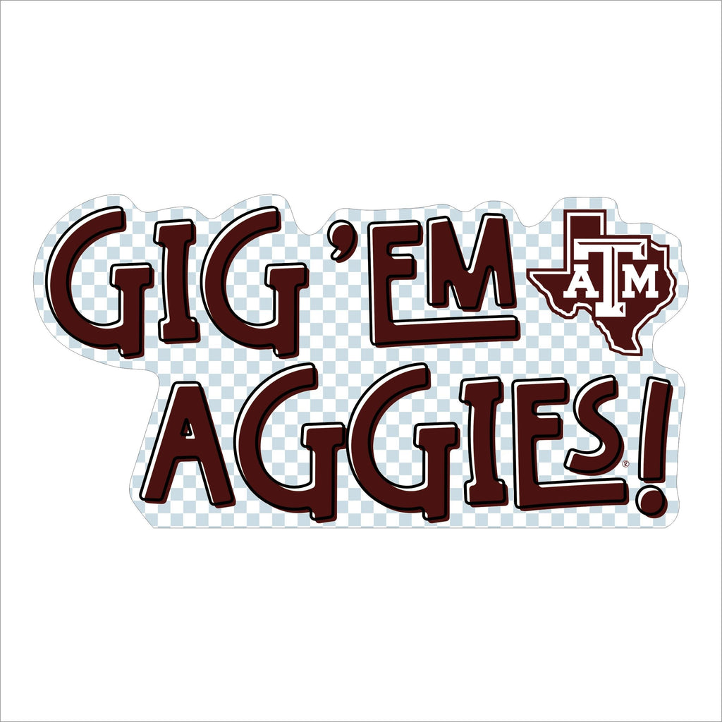 MSH-048 Gig 'Em Aggies  | 0.75in. Acrylic Cutout | Case (Bundle of 100)
