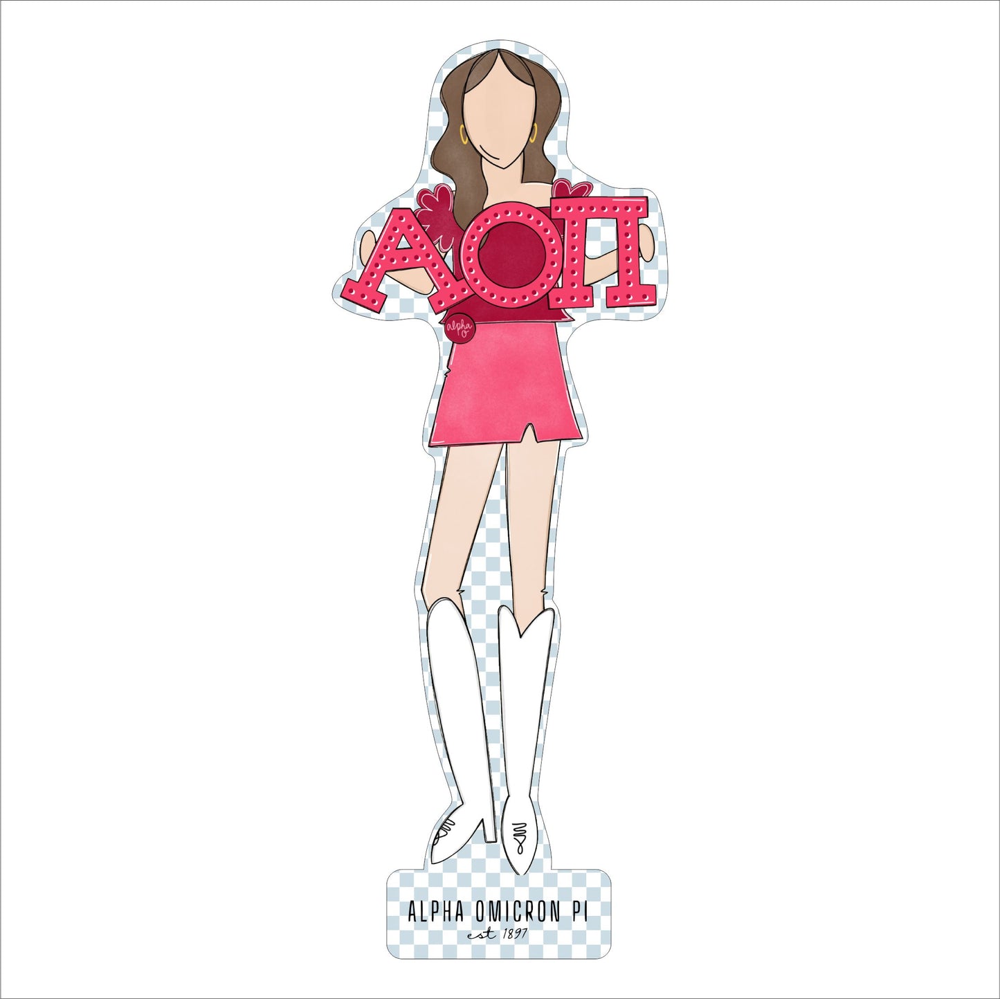 MSH-050 AOPi 1 | 0.75in. Acrylic Cutout  |