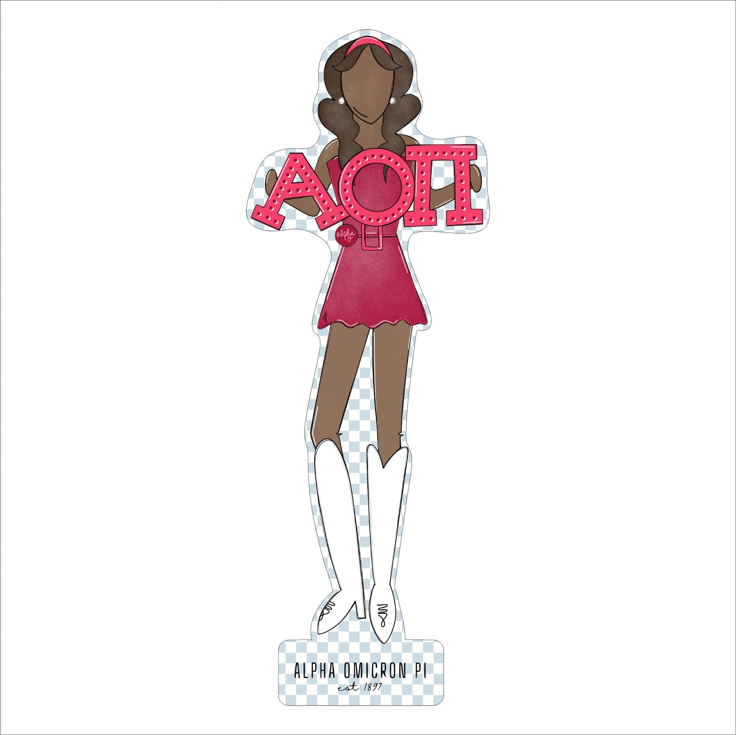 MSH-052 AOPi 3 | 0.75in. Acrylic Cutout  | Case (Bundle of 25)