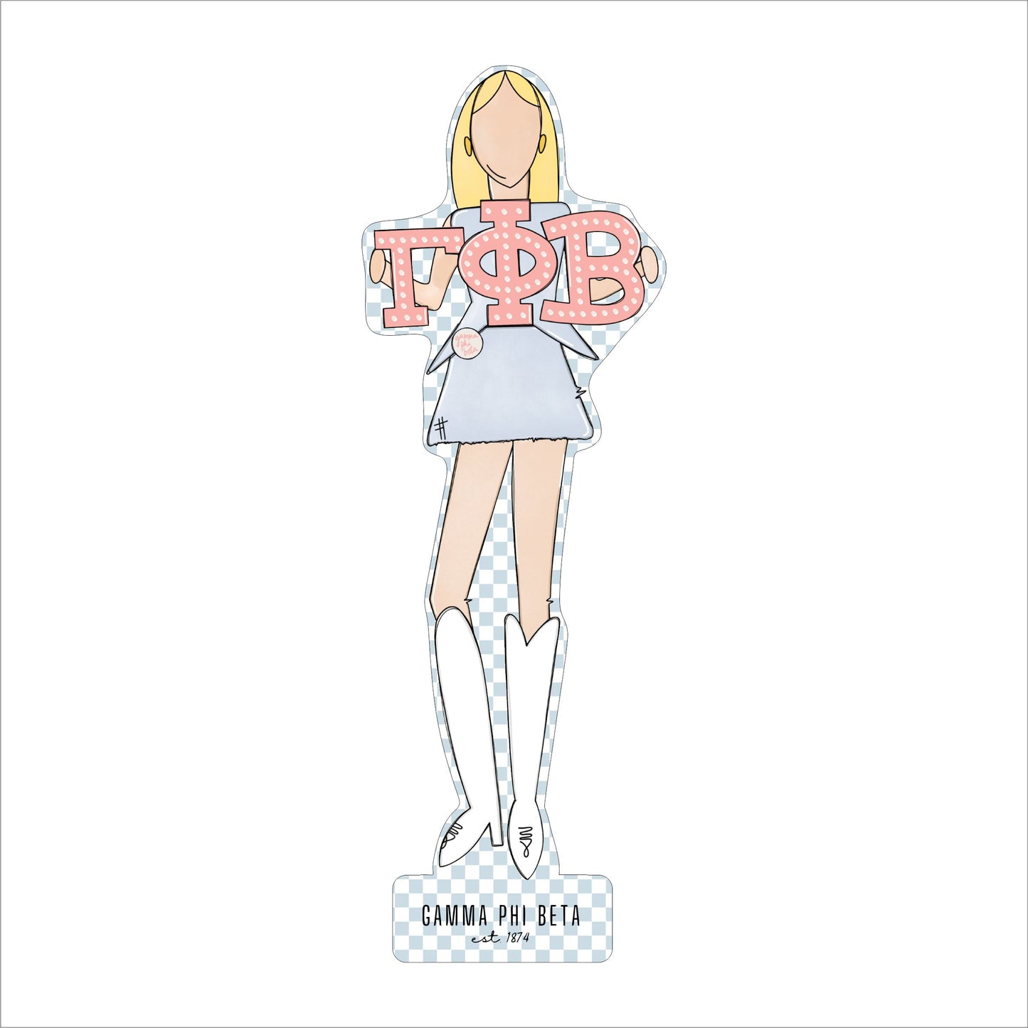 MSH-054 Gamma Phi Beta 2 | 0.75in. Acrylic Cutout |