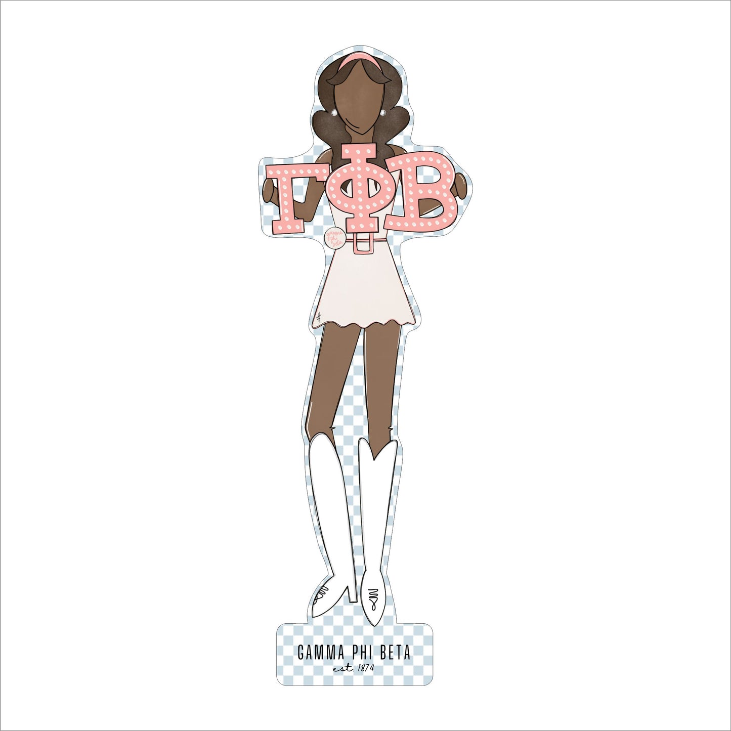 MSH-055 Gamma Phi Beta 3 | 0.75in. Acrylic Cutout |