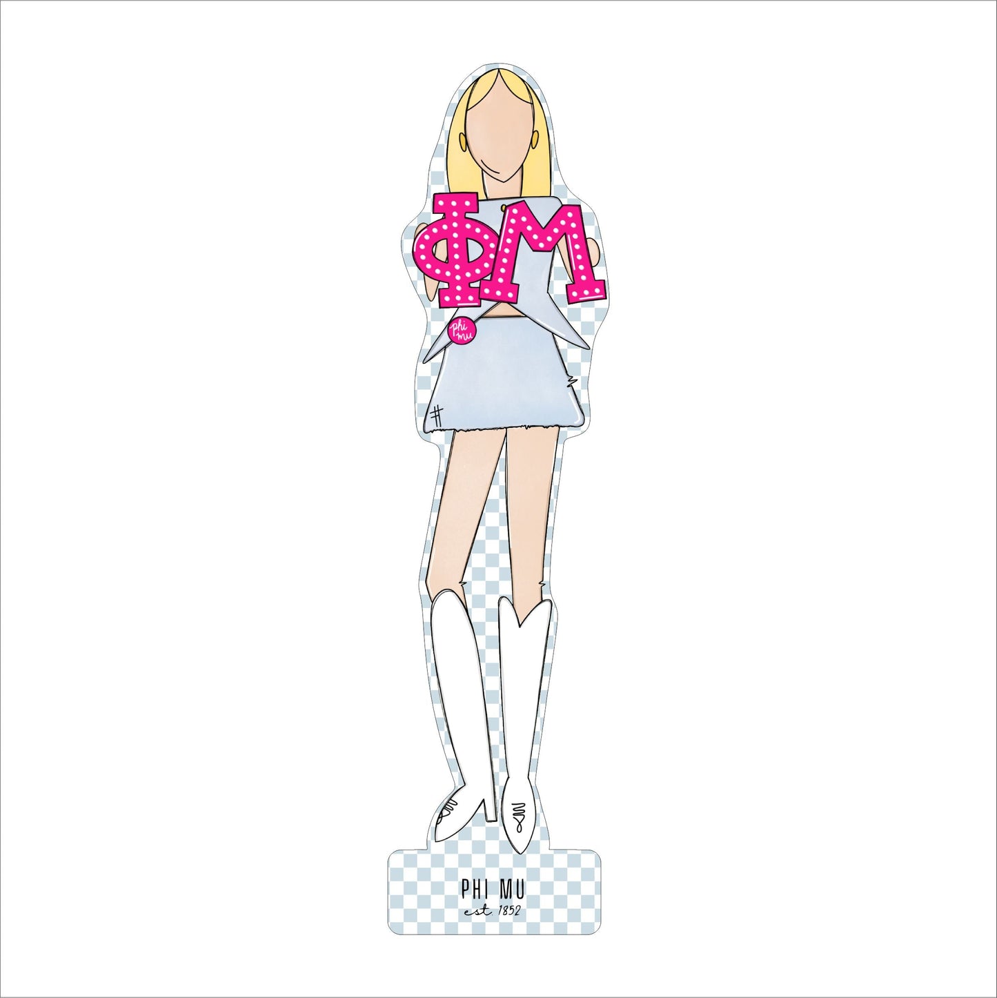 MSH-057 Phi Mu 2 | 0.75in. Acrylic Cutout  | Case (Bundle of 100)