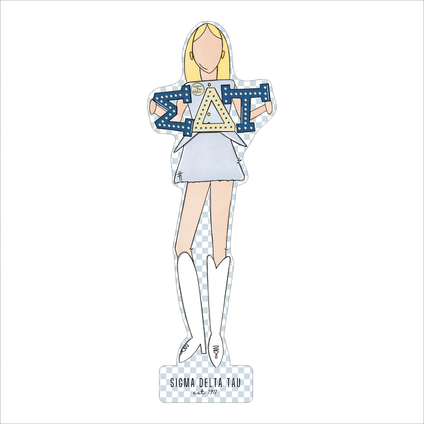 MSH-060 Sigma Delta Tau 2 | 0.75in. Acrylic Cutout  | Case (Bundle of 100)