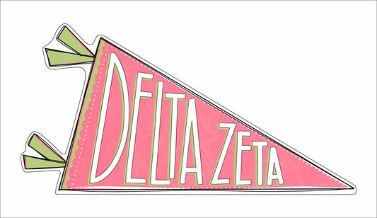 MSH-082 Delta Zeta Flag | 0.75in. Acrylic Cutout |