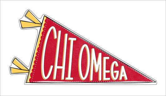 MSH-084 Chi Omega Flag | 0.75in. Acrylic Cutout |