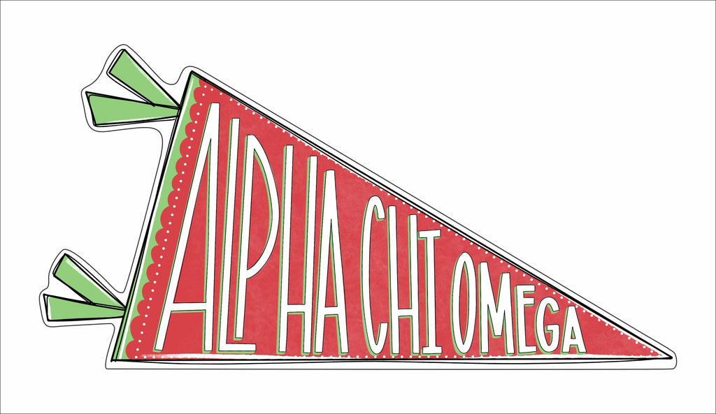 MSH-085 Alpha Chi Omega Flag | 0.75in. Acrylic Cutout |