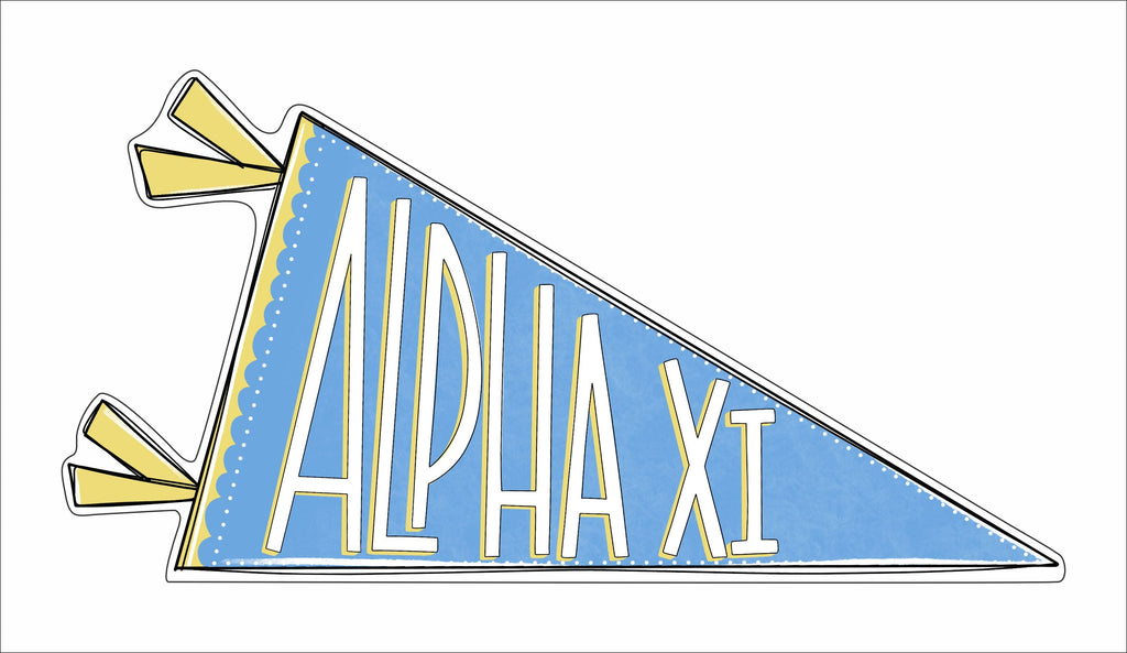 MSH-086 Alpha Xi Flag | 0.75in. Acrylic Cutout |