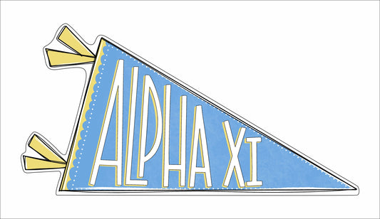 MSH-086 Alpha Xi Flag | 0.75in. Acrylic Cutout |