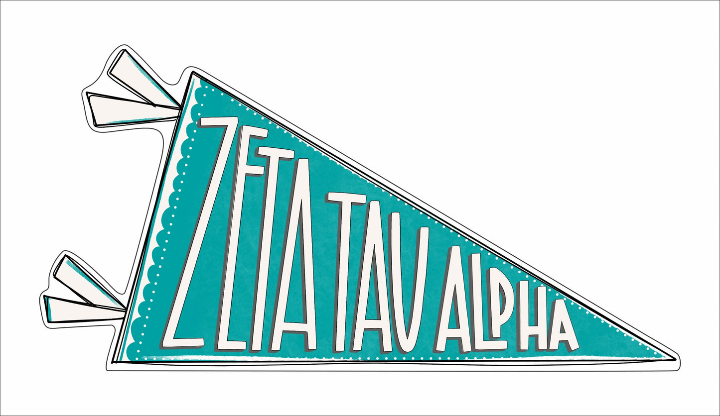 MSH-089 Zeta Tau Alpha Flag | 0.75in. Acrylic Cutout |
