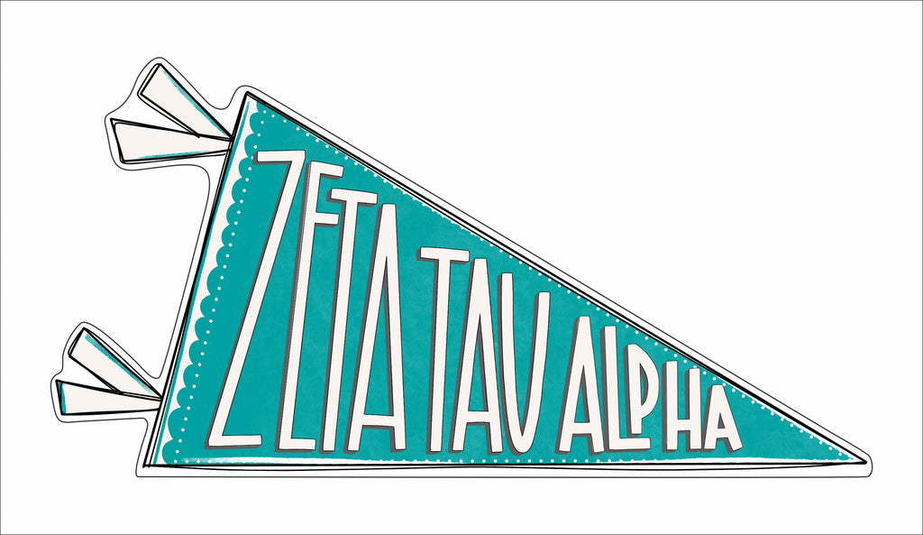 MSH-089 Zeta Tau Alpha Flag | 0.75in. Acrylic Cutout | Case (Bundle of 100)