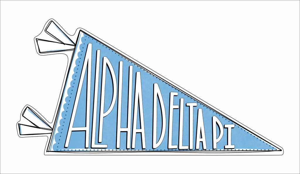 MSH-092 Alpha Delta Pi Flag | 0.75in. Acrylic Cutout |