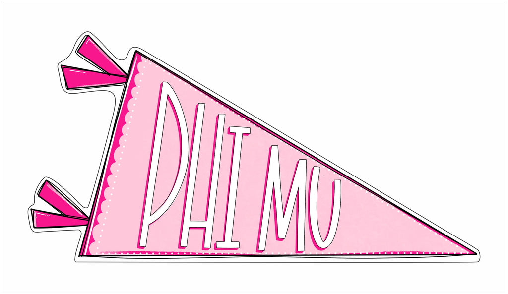 MSH-094 Phi Mu Flag | 0.75in. Acrylic Cutout | Case (Bundle of 25)