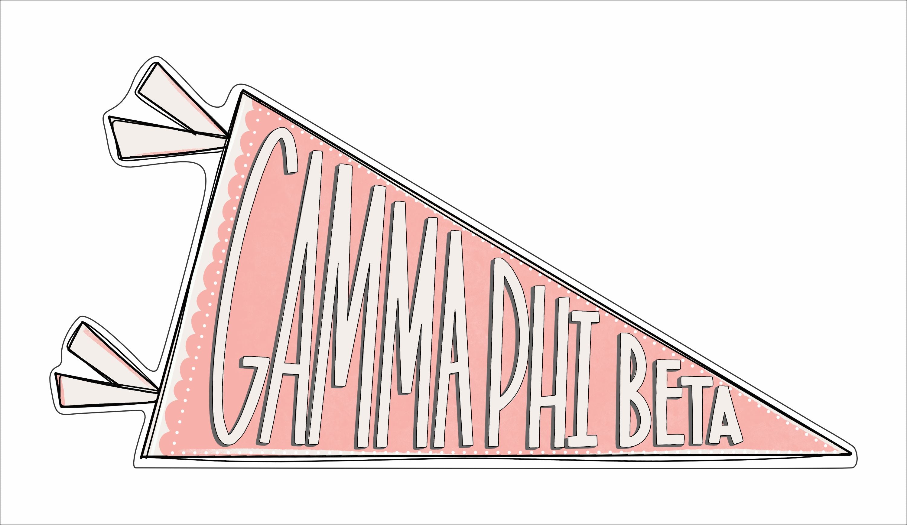 MSH-095 Gamma Phi Beta Flag | 0.75in. Acrylic Cutout | Case (Bundle of ...