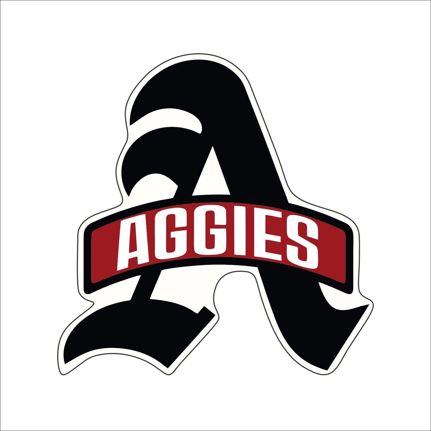MSM-005 Aggie | 0.75in. Acrylic Contour | Mix and  Match (any 10+)