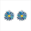 MTY-002 Blue Daisy | 0.125in. Acrylic Earrings |