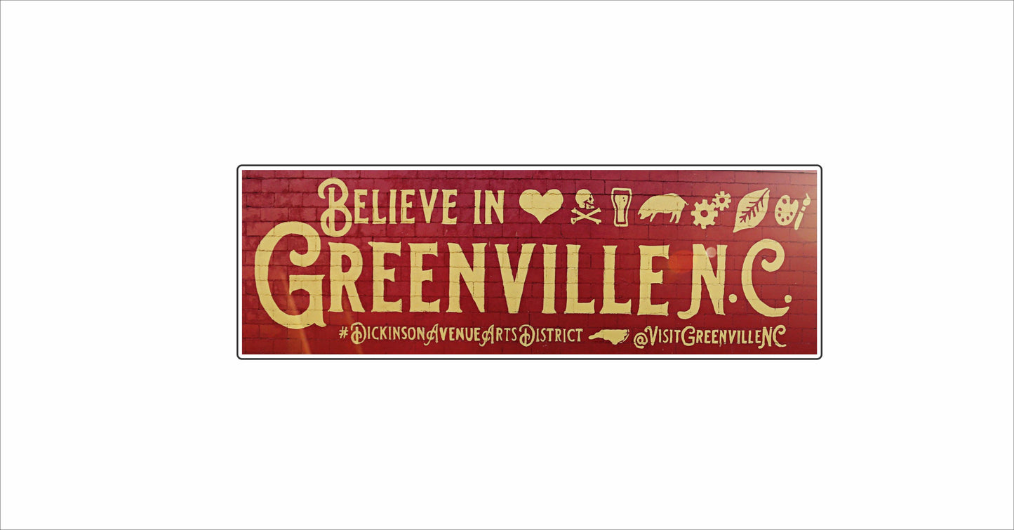 MWH-003 Believe in Greenville Block | 0.75Acrylic Contour |