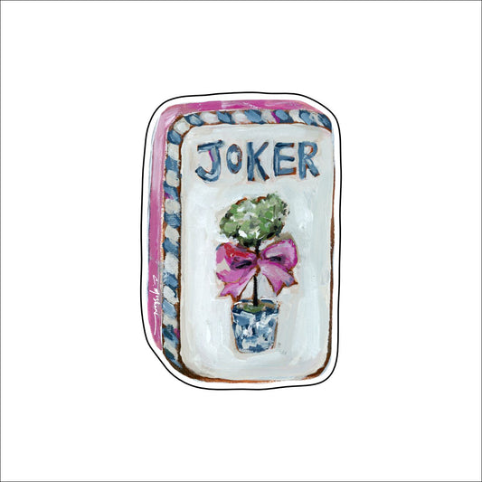 CMS-591-C10 Mahjong Joker Button | 0.125Acrylic Button | Set of 10