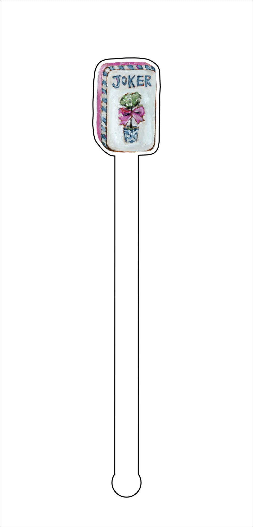 CMS-554-C4 Mahjong Joker Drink Stirrer Set | 0.125Acrylic Stirrer | Set of 4