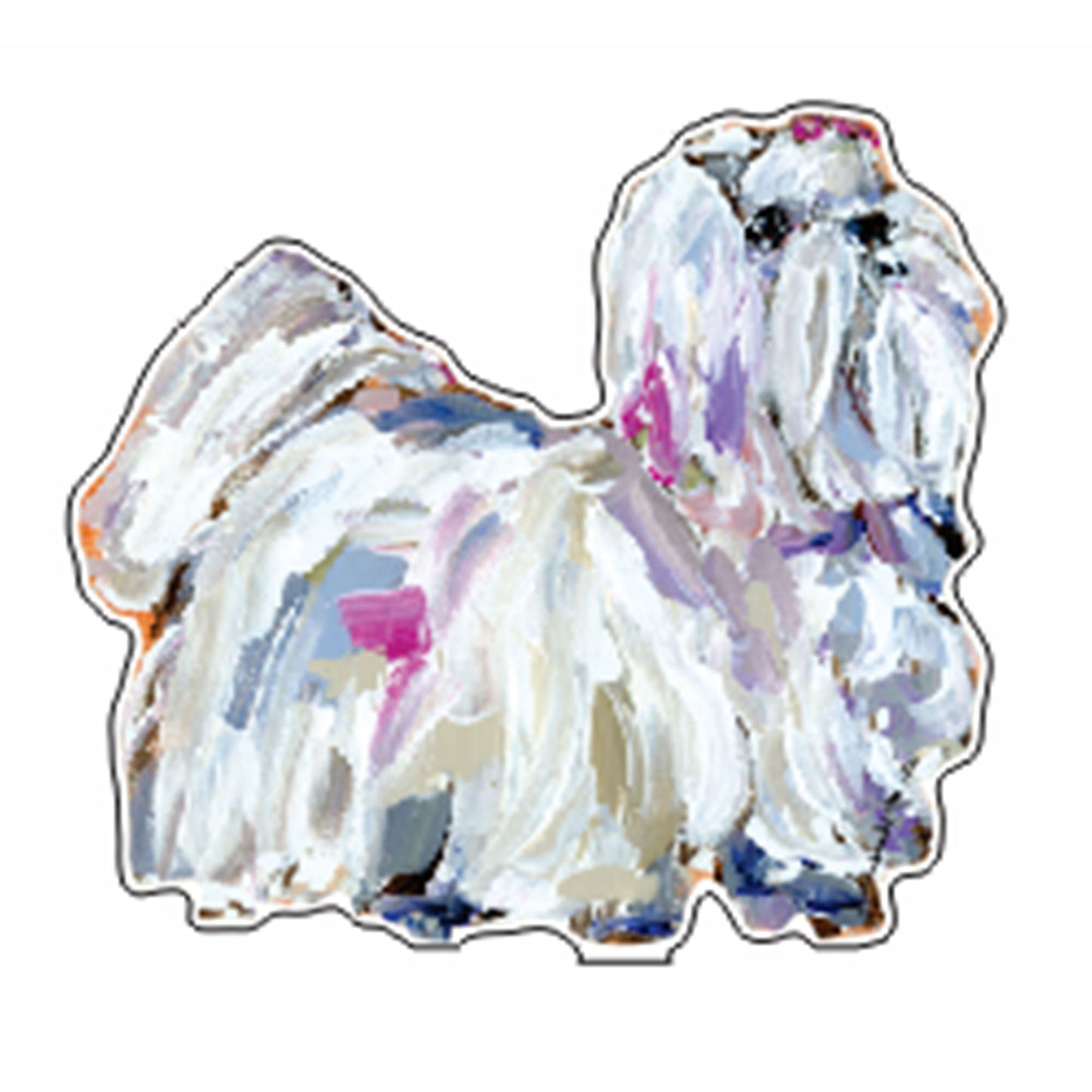 Maltese Long Hair | 0.75in. Acrylic Cutout | Case Bundle any 10+ (Pack of 1)