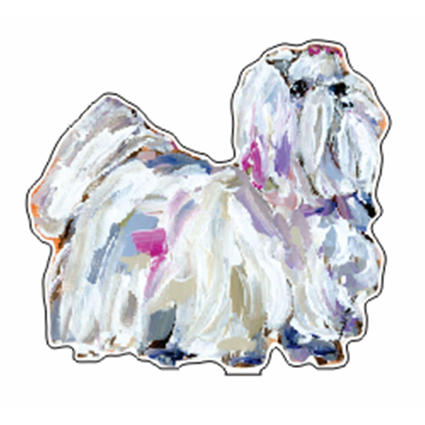 Maltese Long Hair | 0.75in. Acrylic Shelfie | Case of 25