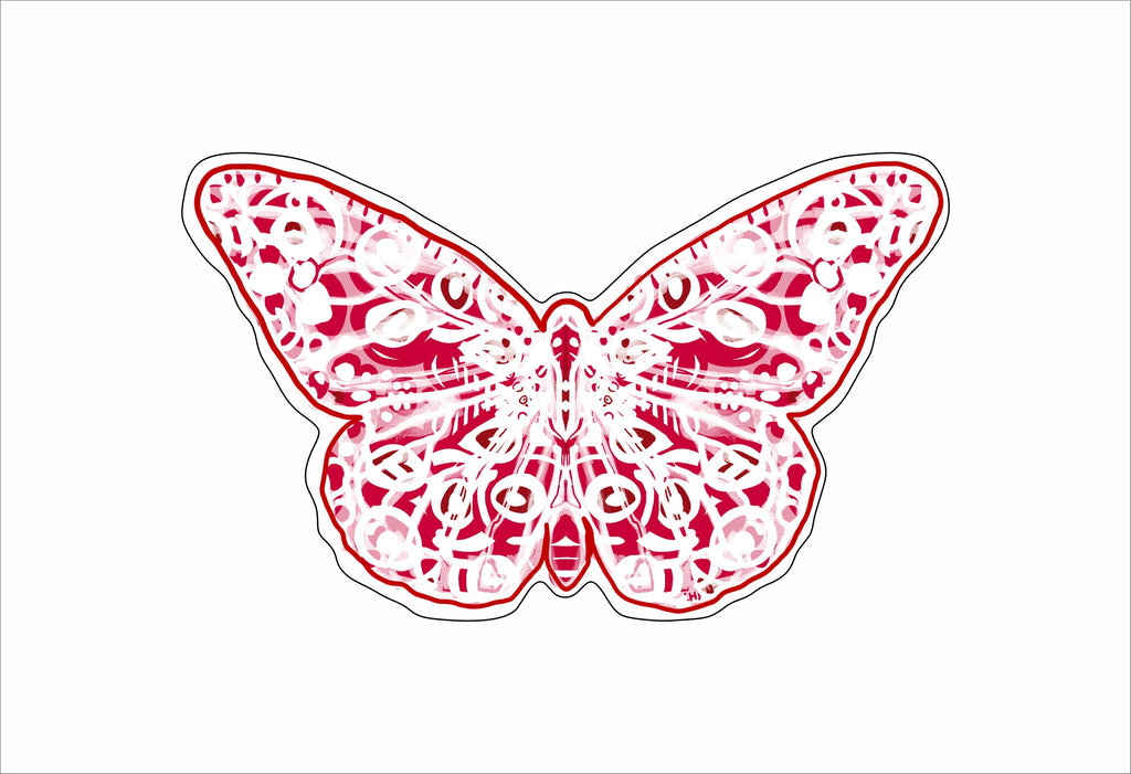 Butterfly Maroon Mini | 0.50in. Acrylic Cutout Mini | Mix and Match (any 10+)