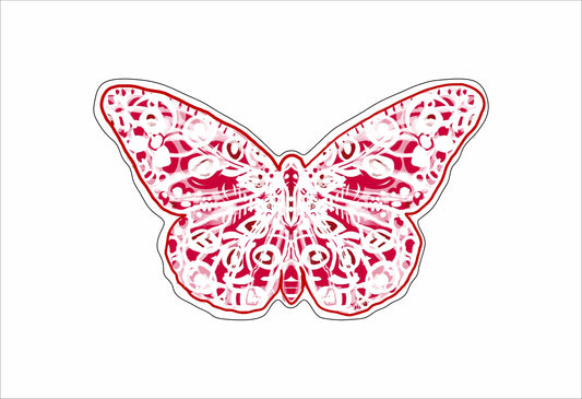 Butterfly Maroon | 0.75in. Acrylic Cutout | Case Bundle of 25