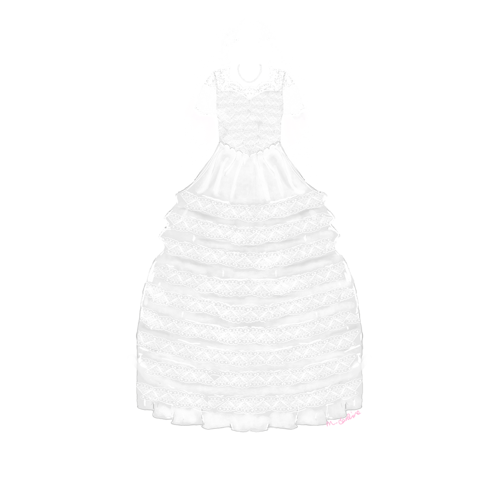 MCD-003 Mimi's Wedding Dress | 0.75in. Acrylic Contour