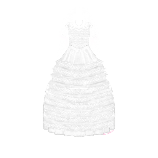 MCD-003 Mimi's Wedding Dress | 0.75in. Acrylic Contour
