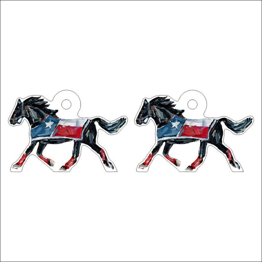 CMS-694-C10 Mustangs Earring  | 0.125Acrylic Earrings | Set of 10