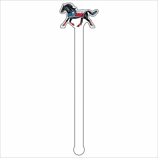 CMS-637-C4 Mustangs Drink Stirrer | 0.125Acrylic Stirrer | Set of 4