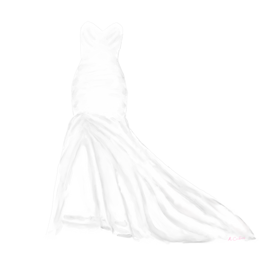 MCD-002 My Wedding Dress | 0.75in. Acrylic Contour