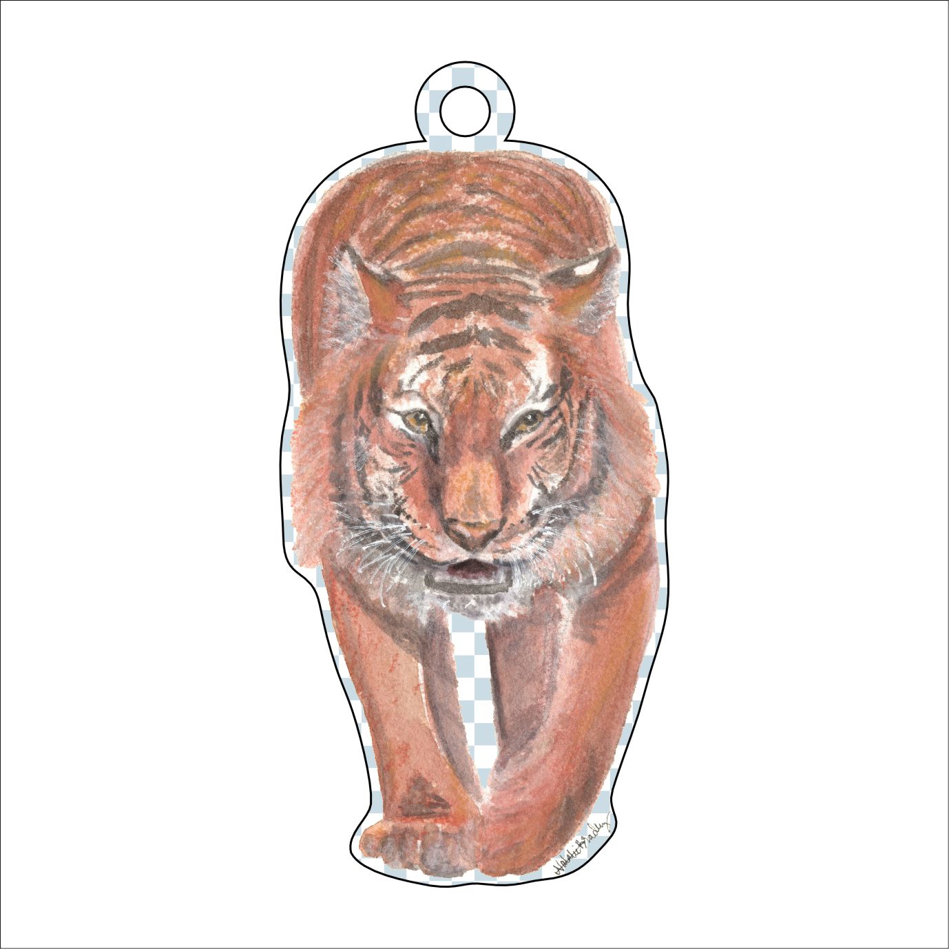 Tiger Ornament | 0.25in. Acrylic Ornament | Case (any 10+)