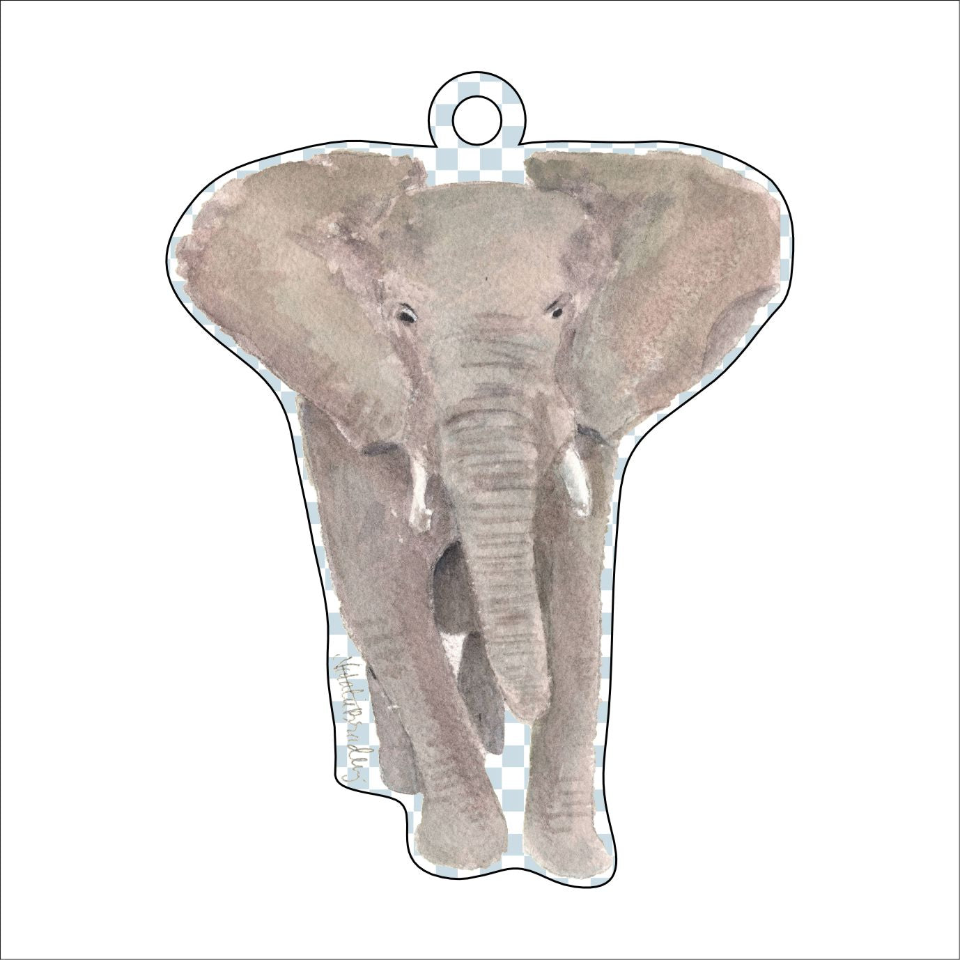 Elephant Ornament | 0.25in. Acrylic Ornament 3x4  | Case (any 10+)