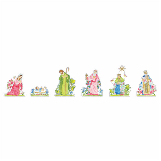 CCRT-093 Full Nativity (set of 6) | 0.75in. Acrylic Contour | Case Bundle of 25