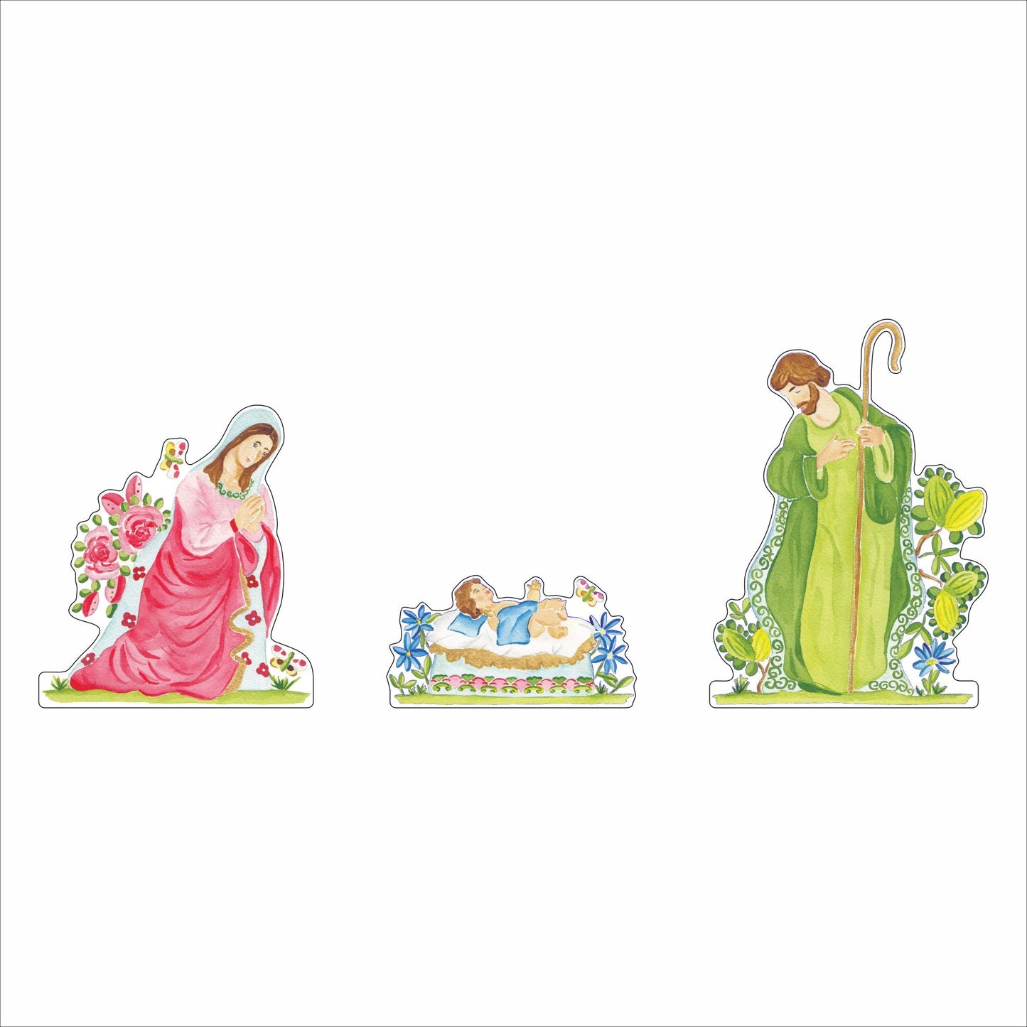 CCRT-094 Nativity (Set of 3) | 0.75in. Acrylic Contour | Case Bundle of 25