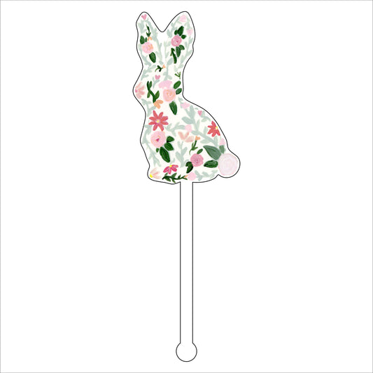 OMA-006 Bunny Cake Topper | 0.125in. Acrylic | Bulk (Purchased in Batches of 65)