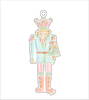 OMA-009 Whimsical Nutcracker | 0.25in. Acrylic Ornament |