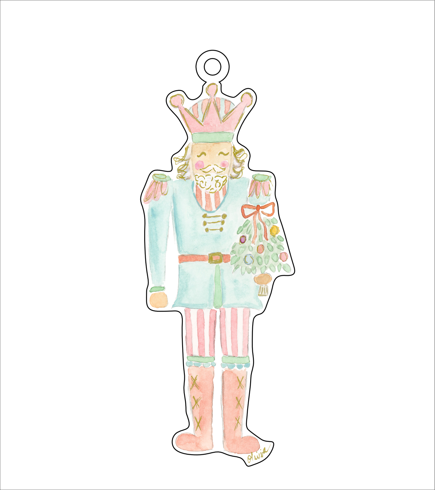 OMA-009 Whimsical Nutcracker | 0.25in. Acrylic Ornament |