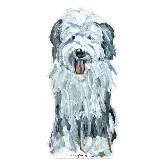 Old English Sheep Dog White & Gray | 0.75in. Acrylic Shelfie | Case of 25