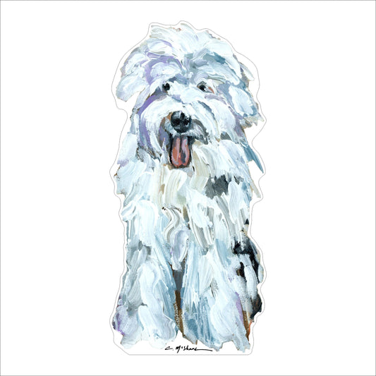 Old English Sheep Dog White | 0.75in. Acrylic Shelfie | Case of 25
