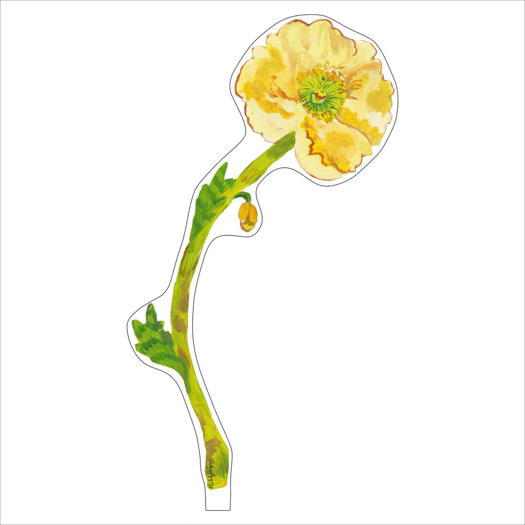 Pale Yellow Iceland Poppy | 0.25in. Acrylic Floral