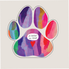Colorful PawPrint  Mini | 0.50in. Acrylic Cutout | Case Bundle any 10+