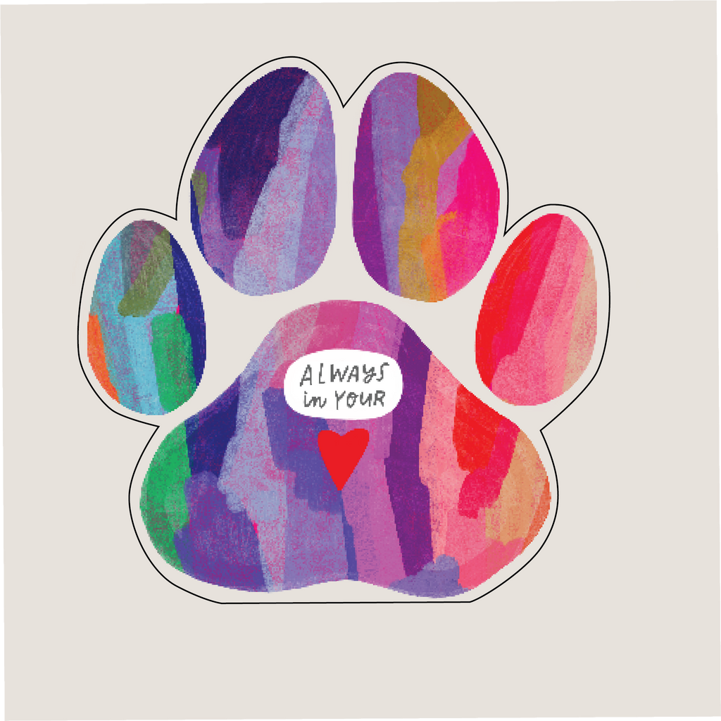 Colorful PawPrint  Mini | 0.50in. Acrylic Cutout | Case Bundle any 10+