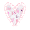 AWA-105 Pink Abstract Lace Heart Mini | 0.50Acrylic Mini | Case of 25