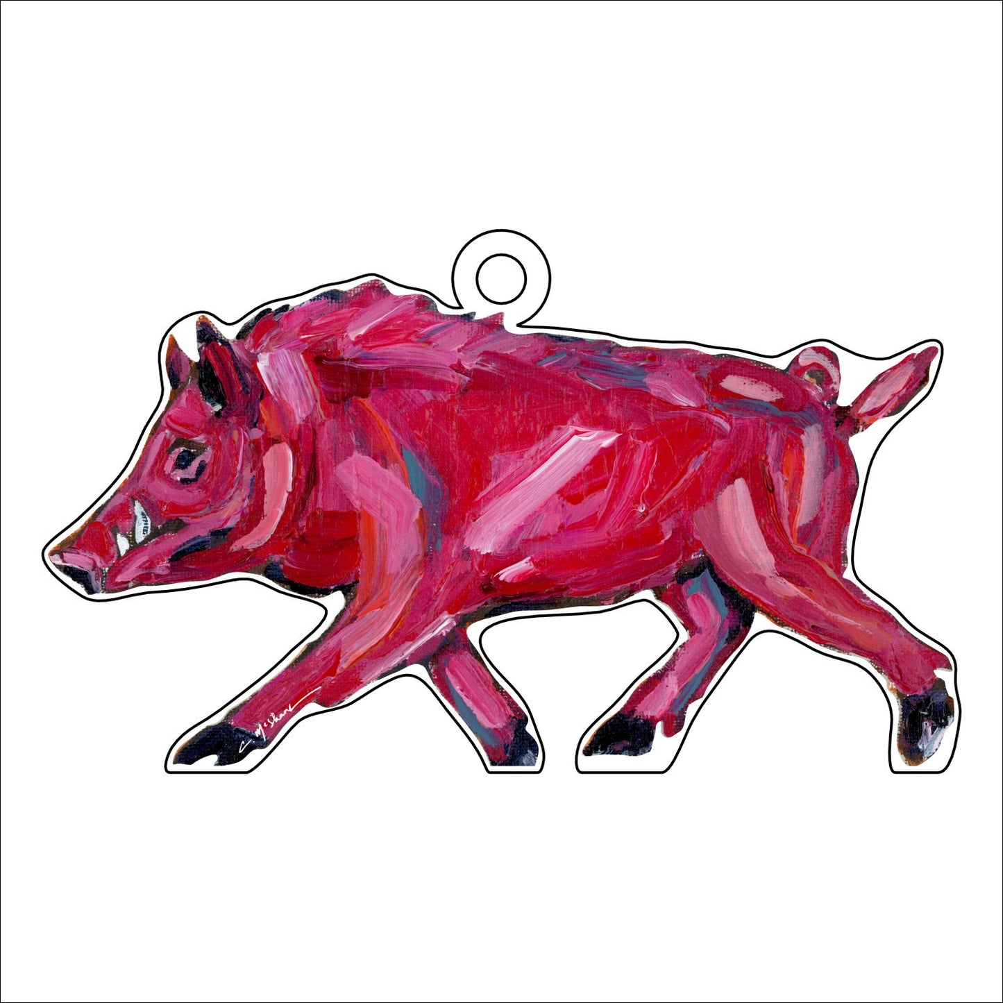 Pinky Pig | 0.25in. Acrylic Ornament | Mix and Match (any 10+)