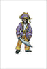CMS-614-C10 Pirate Sticker  | Removable Sticker | Set of 10