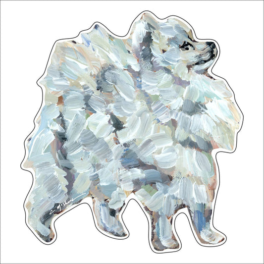 Pomeranian White | 0.25in. Acrylic Ornament | Mix and Match (any 10+)