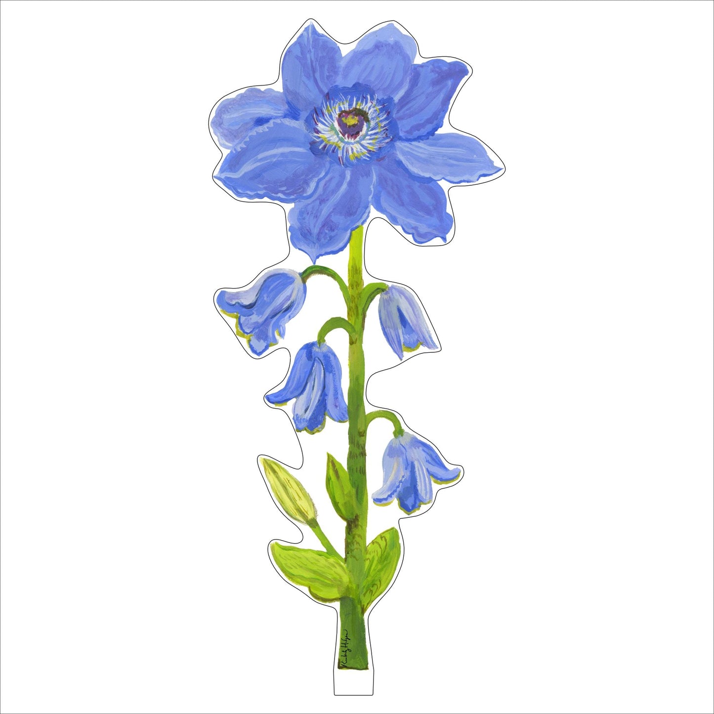 Purple Clematis | 0.25in. Acrylic Floral