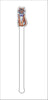 CMS-551-C4 Purple and Orange Bow Tie Tiger Drink Stirrer Set| 0.125Acrylic Stirrer | Set of 4